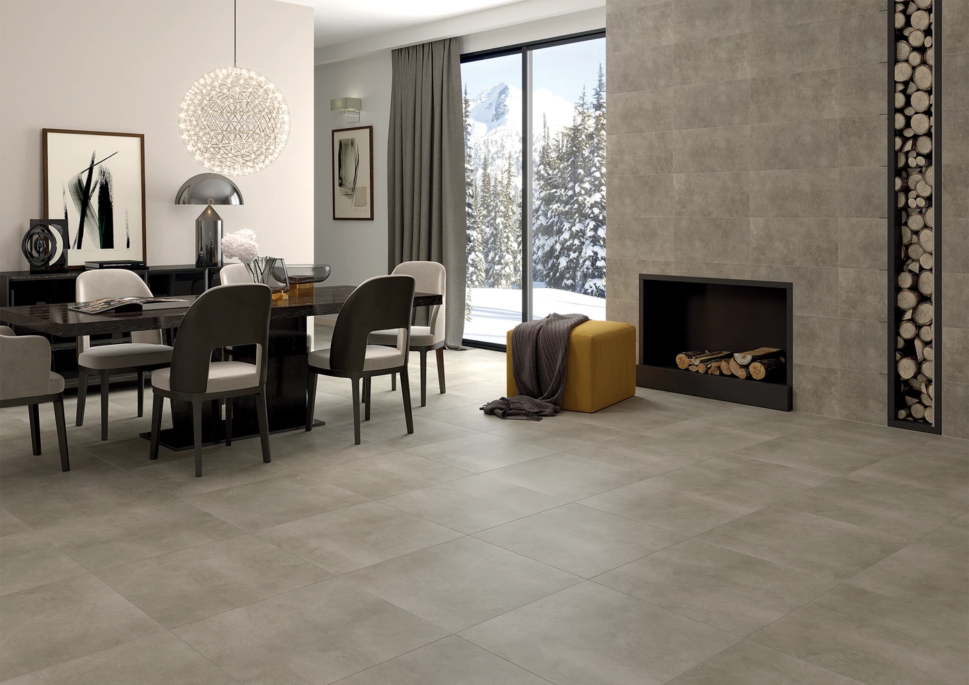 Concrete 60 × 60 cm — Porcelain tile