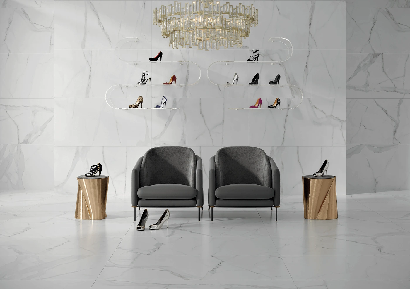 Carrara Gloss 60 × 120 cm — Porcelain tile