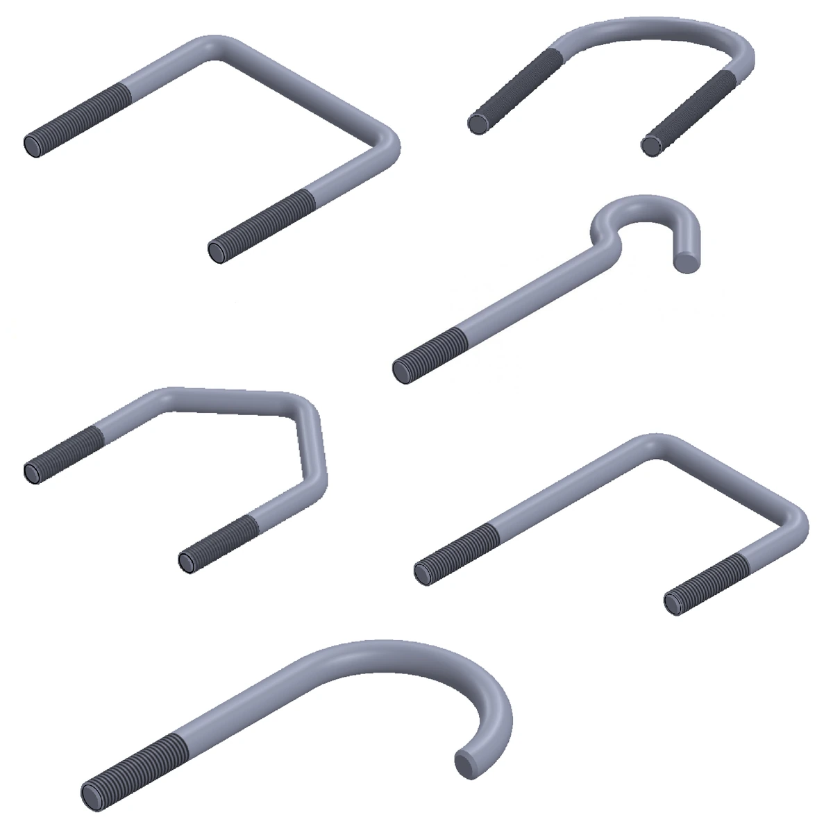 Étriers filetés pour tubes et structures