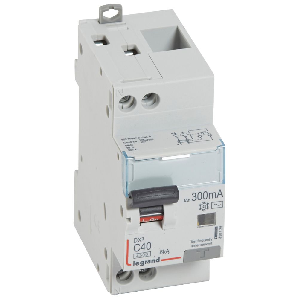 Legrand DX³ RCBO — 40A, 2 modules, IP20 — 410729