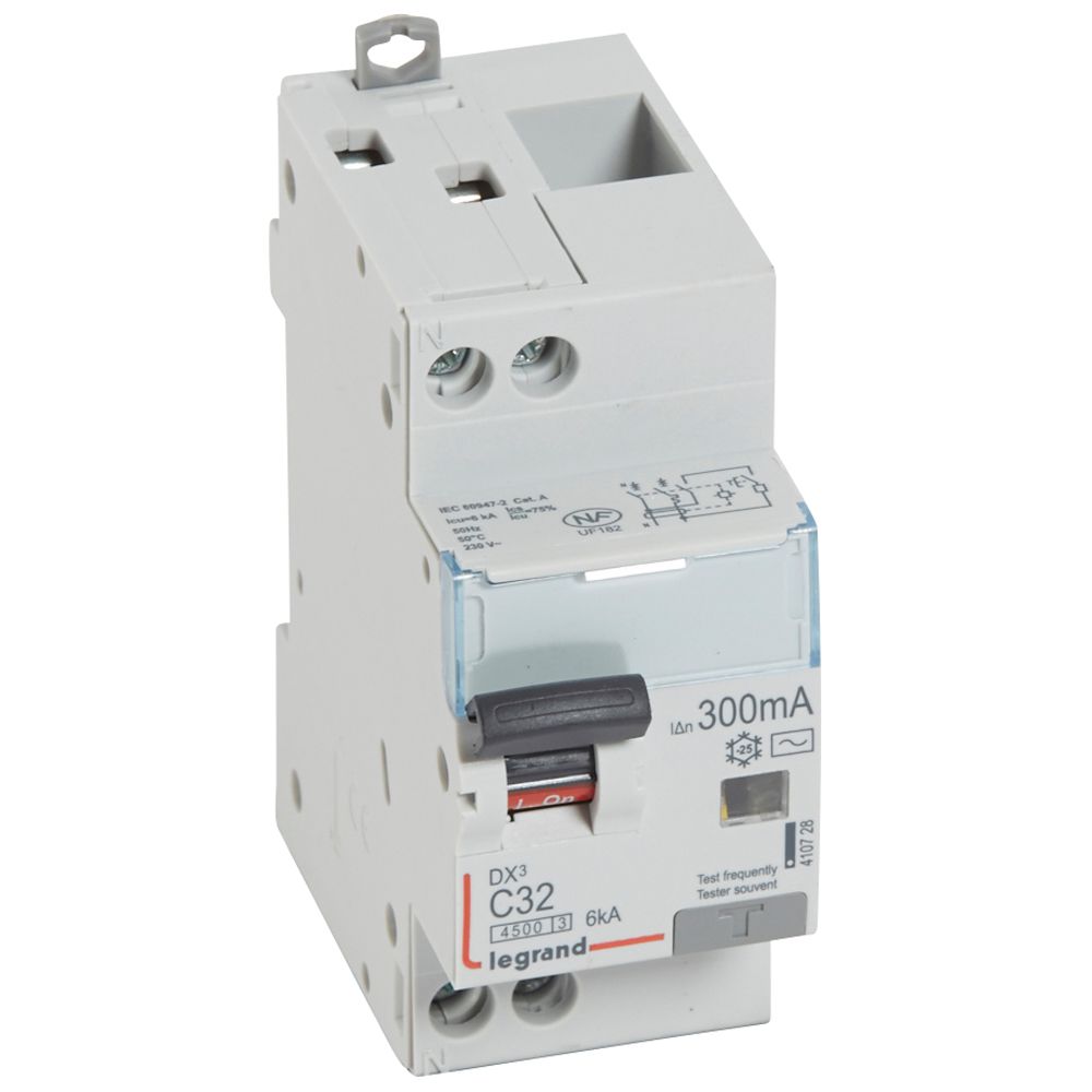 Legrand DX³ RCBO — 32A, 2 modules, IP20 — 410728