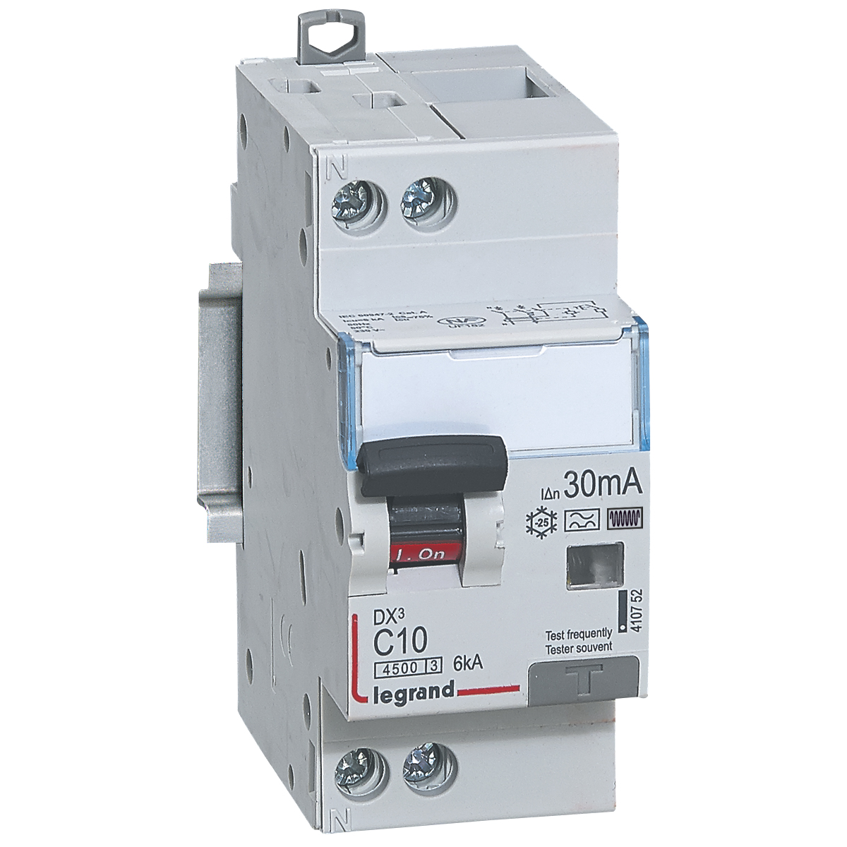Legrand DX³ RCBO — 10A, 2 modules, IP20 — 410752