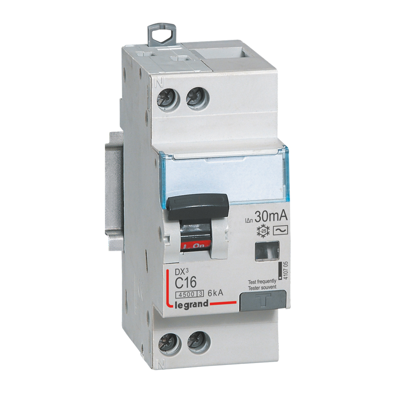 Legrand DX³ RCBO — 16A, 2 modules, IP20 — 410705