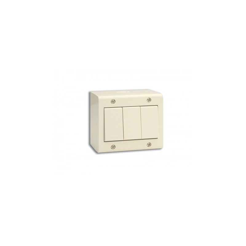 Boite apparente 3 modules S45 ivoire SOMEF