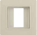 STIEL ALPHA IP55 square weatherproof flush holder ivory - 7413I