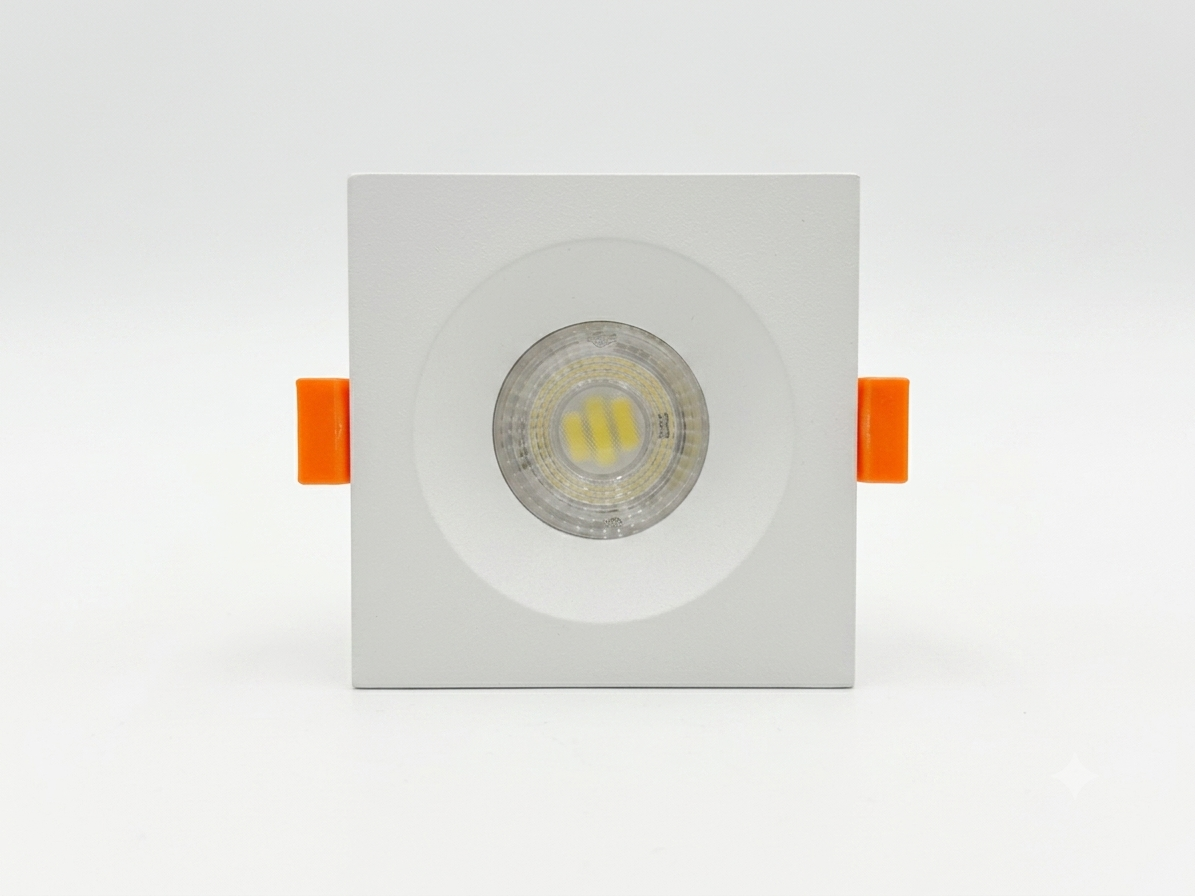 LUMOS square MONO white recessed spotlight trim