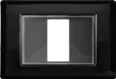 STIEL ALPHA IP55 3-module weatherproof flush holder gloss black - 7519N