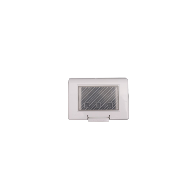 Weatherproof plate flush-mounted ip55 rectangular 3 modules S43 white SOMEF
