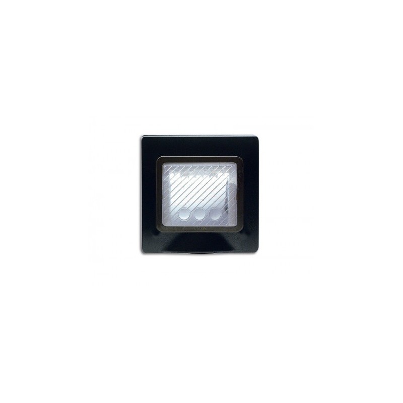 Weatherproof plate flush-mounted square 2 modules S44 dark grey SOMEF