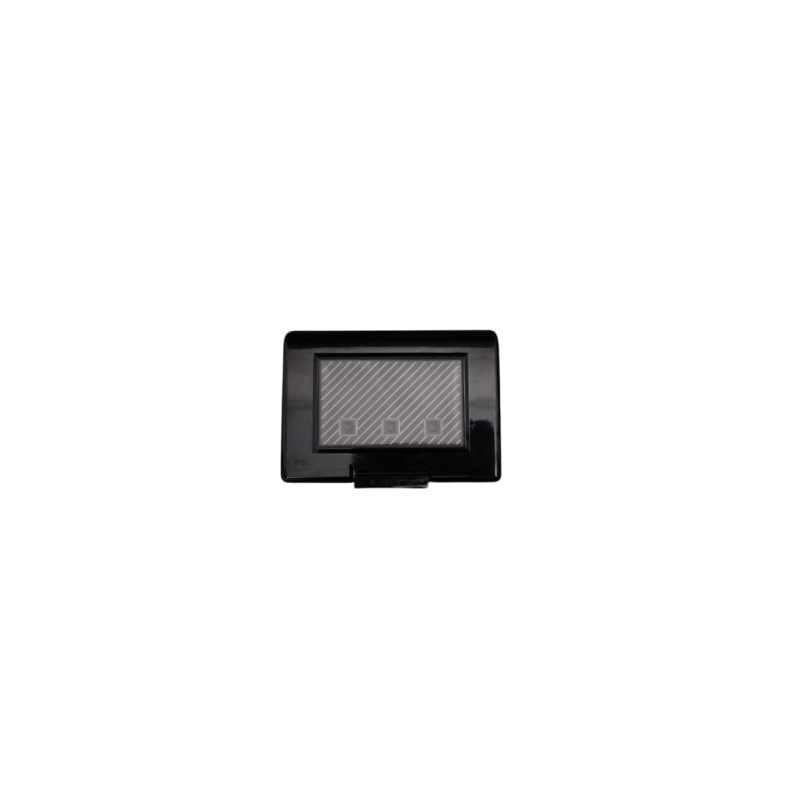 Weatherproof plate flush-mounted ip55 rectangular 3 modules S43 black SOMEF