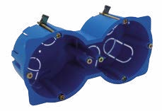 Double round 2+2-module flush box for dry lining SOMEF