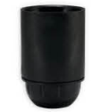 STIEL black smooth-body E27 lampholder - 2027N
