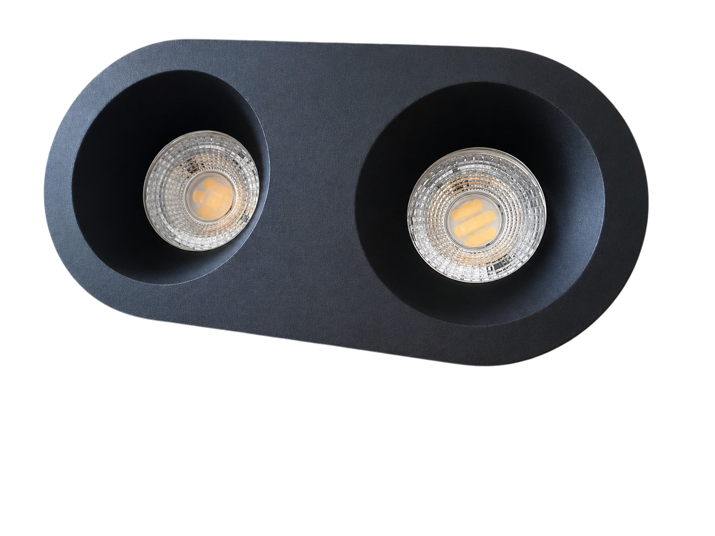 Support de spot LUMOS rond simple DUO noir