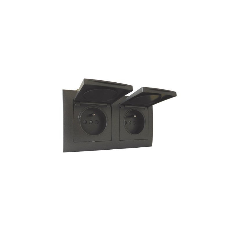 Weatherproof range black 2+2 modules SOMEF