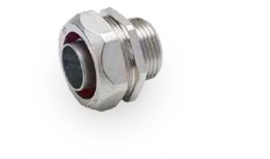 Metal fittings — Fixed male in nickel plated brass 6014