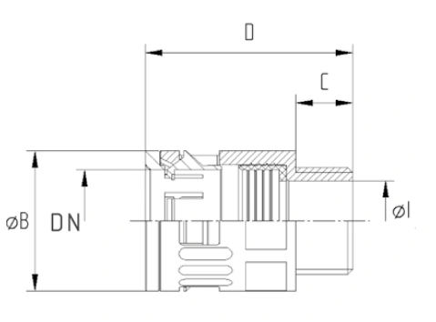 Quick-coupler connectors in polyamide — straight male thread 5012 / 5011