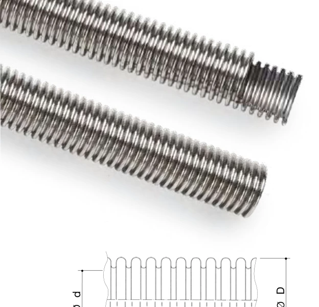 Pliable conduit — Continuous in AISI 316L stainless steel 607xx