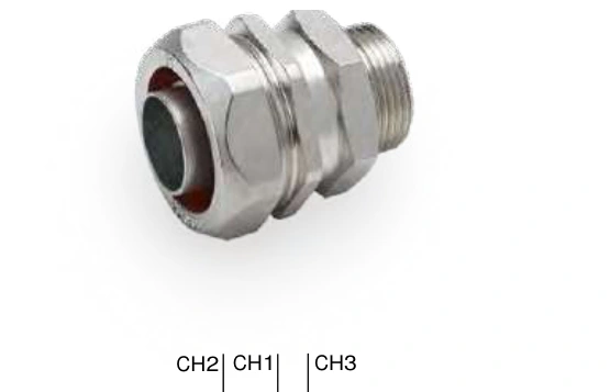 Metal fittings — swivel male in nickel plated brass 6014-G