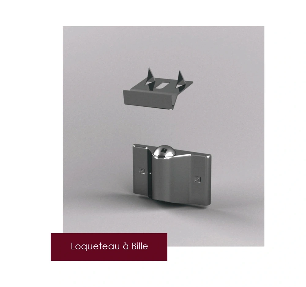 Nickel-plated ball catch