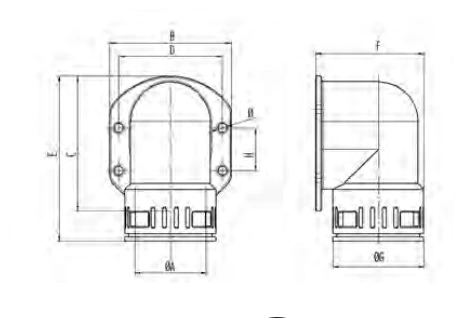 Polyamide fittings — Flanged elbow 5027