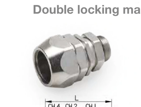 Metal connectors for flexible conduits in polyamide — Double locking male swivel 6012pat-G