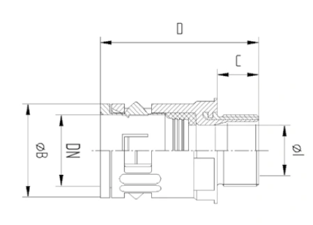 Quick-coupler connectors in polyamide — straight metallic male thread 5012m