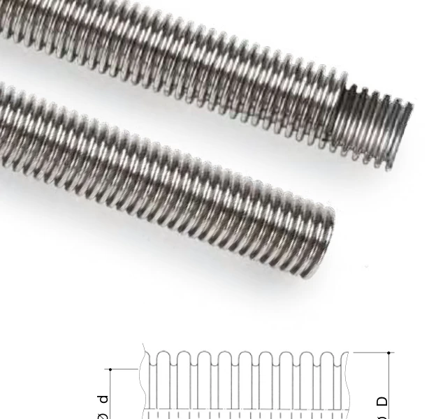 Pliable conduit — Continuous in AISI 321 stainless steel 607X