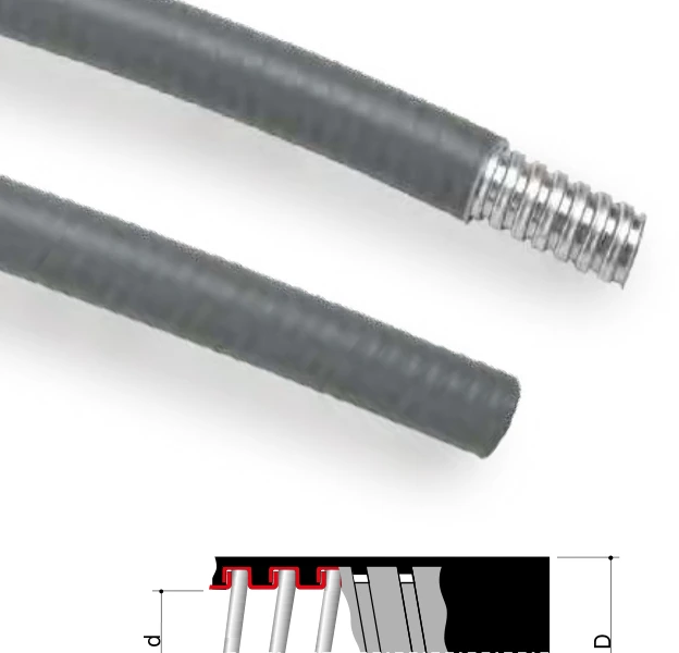 Gaine métallique flexible — revêtement EVA lisse 607E