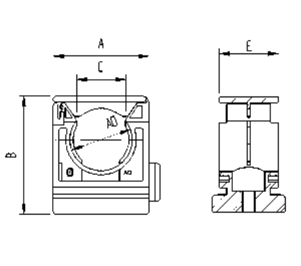 Fasteners — one-piece conduit clamp collar (V0 UL94) 5043