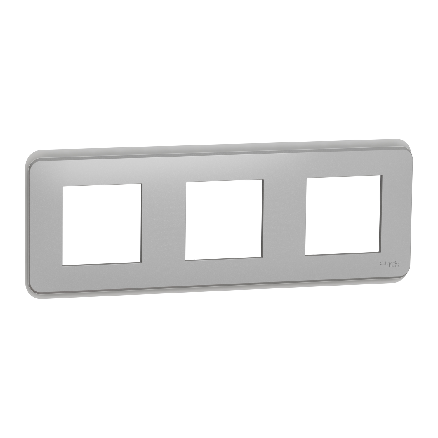 New Unica NU400630 cover frame — aluminium — Schneider Electric