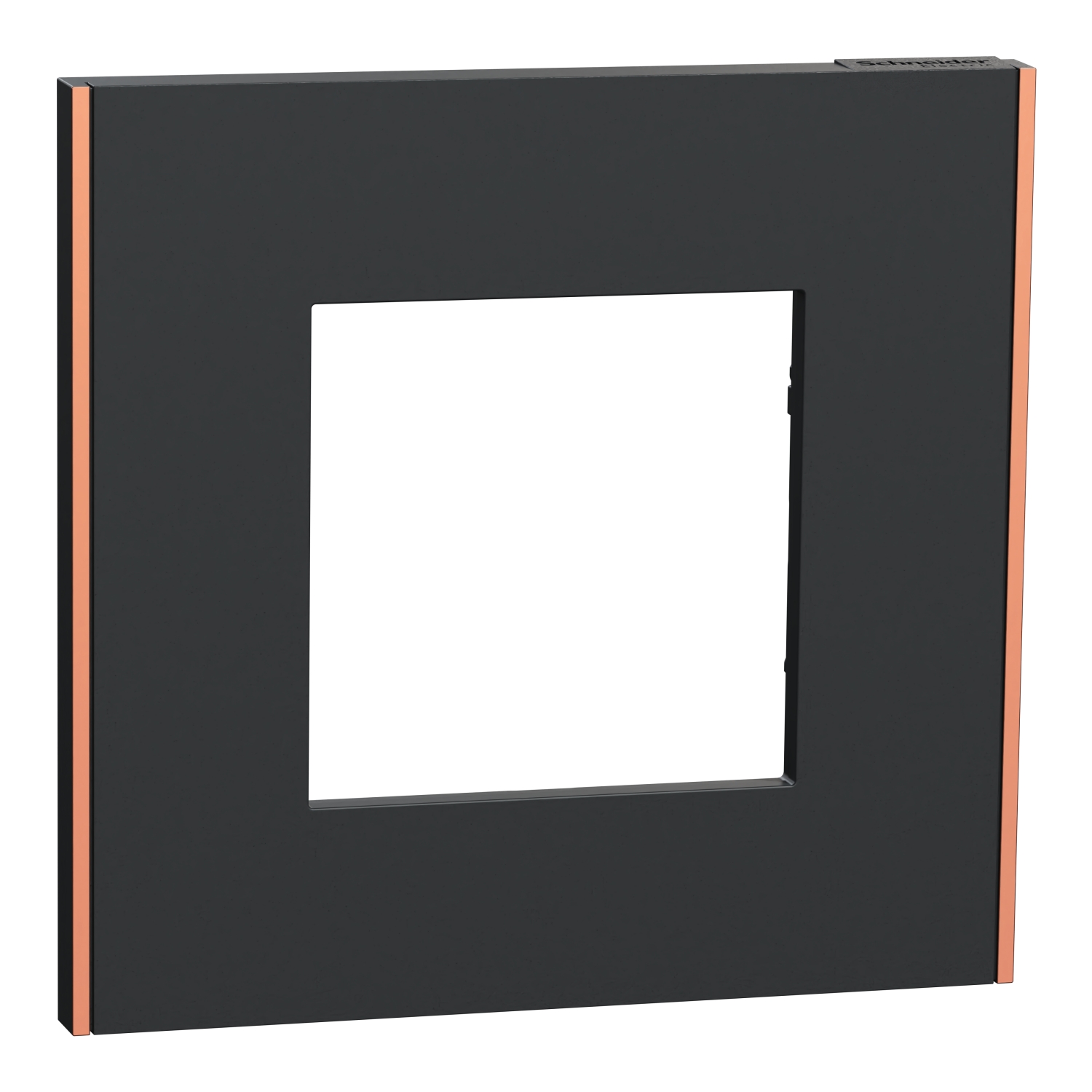 New Unica NU600241 cover frame — anthracite / copper — Schneider Electric