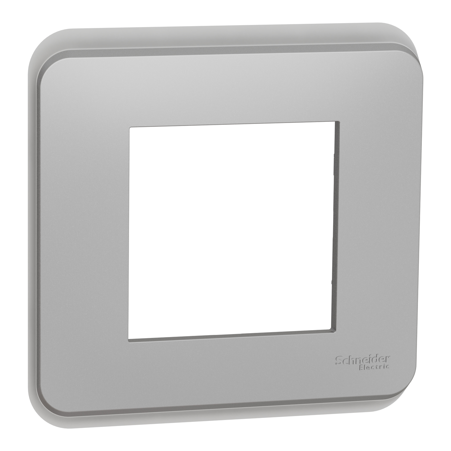 New Unica NU400230 cover frame — aluminium — Schneider Electric