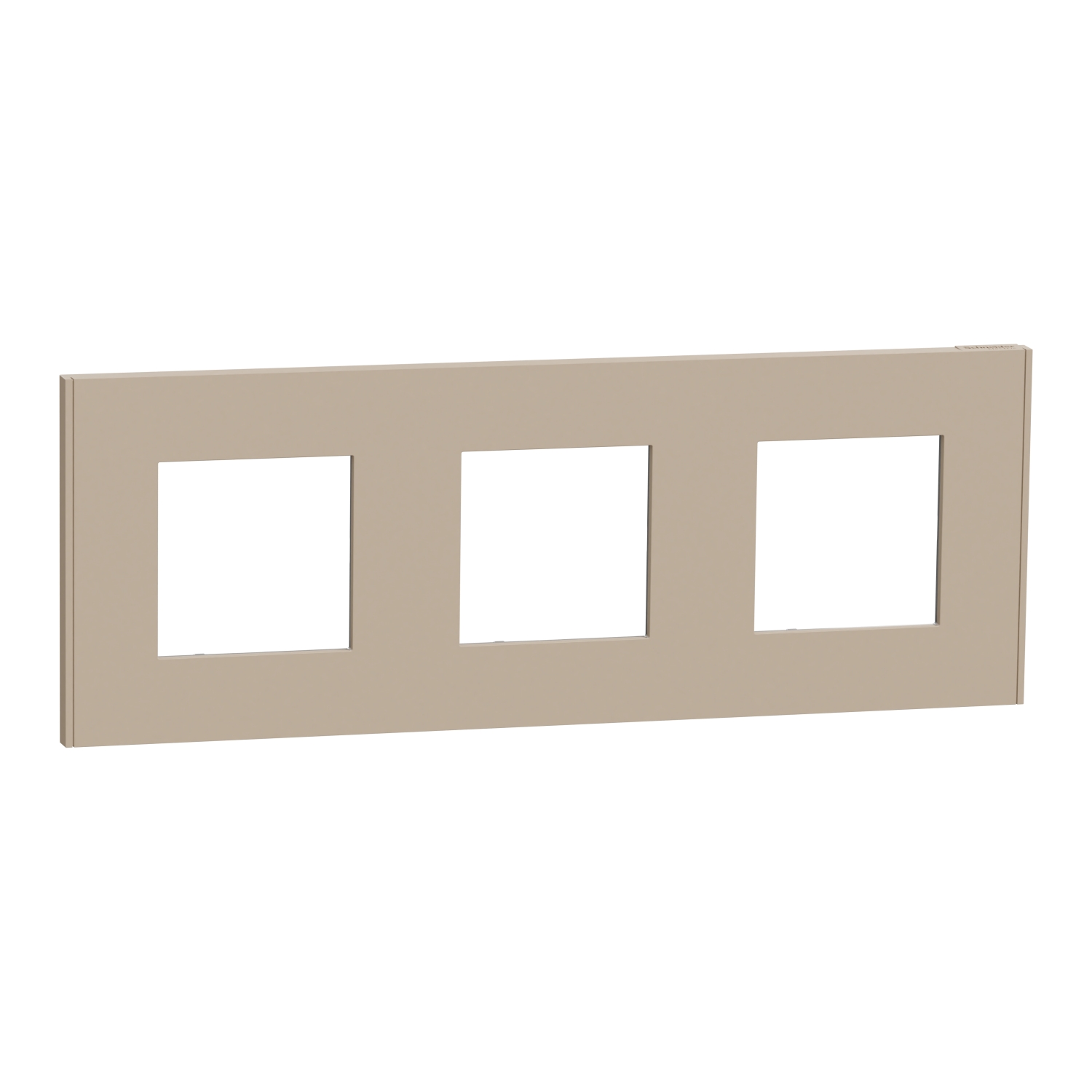 New Unica NU600626 cover frame — taupe — Schneider Electric