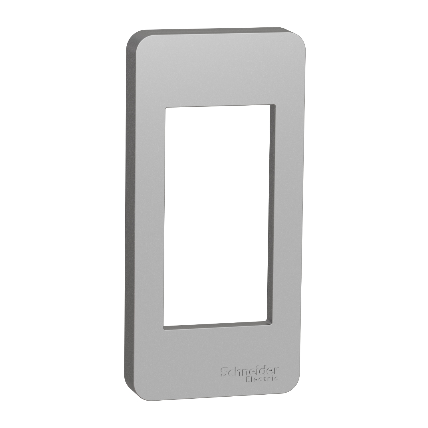 New Unica NU200130 cover frame — aluminium — Schneider Electric