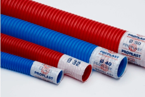 SANIPRO red or blue plumbing protection sleeve