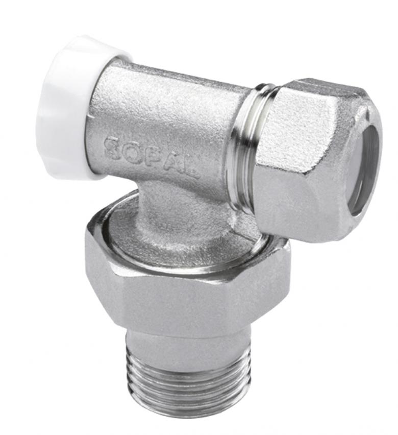 SOPAL — Male lockshield valve + PTFE olive — 1204A03