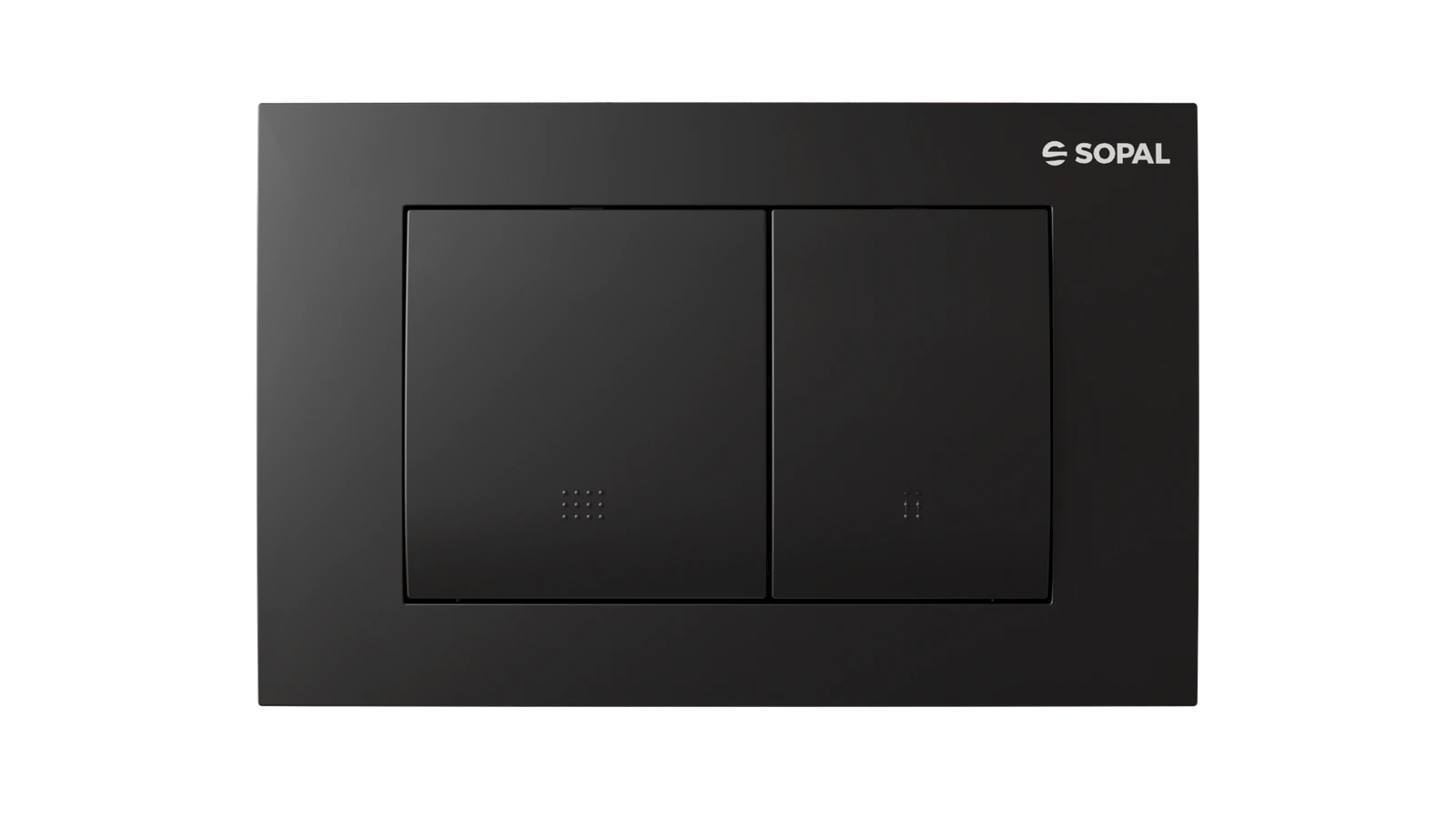 SOPAL — Flush plate with rectangular buttons matt black — 61CKA91