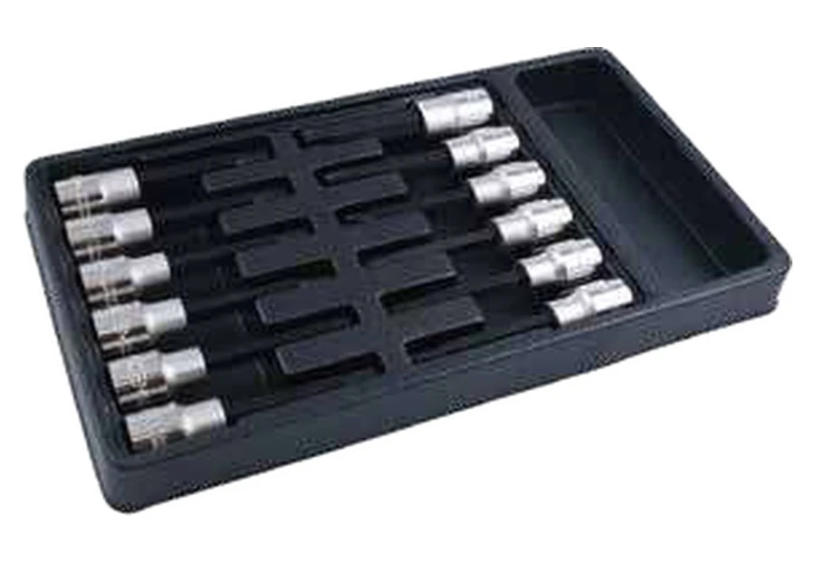 Module de 12 douilles 1/2" avec embouts longs monoblocs Torx, XZN et 6 pans ACEM — 581212