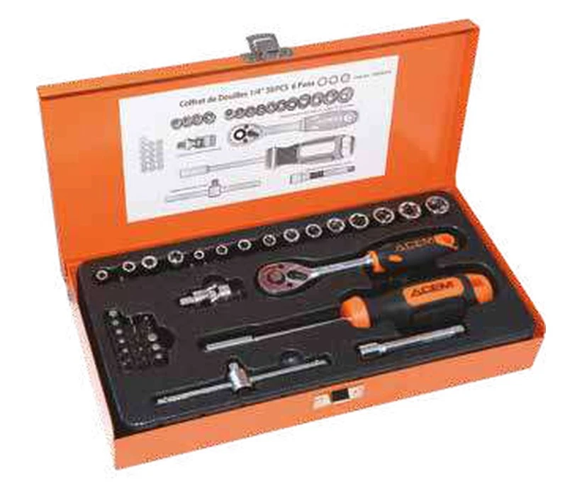 Coffret de Douilles 1/4" ACEM — 586038