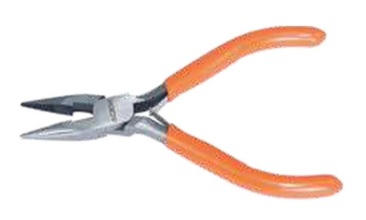 Mini electronics pliers with serrated half-round jaws by ACEM — 594002