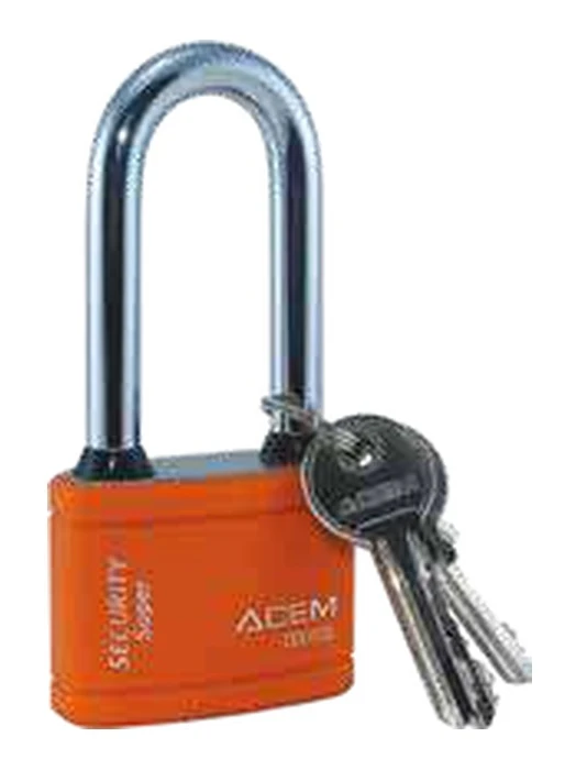 Plastic-covered padlock with long shackle co by ACEM — 600300