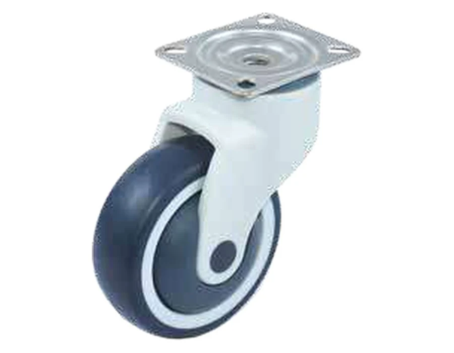 Medical caster in nylon with screw mounting plate — 801400