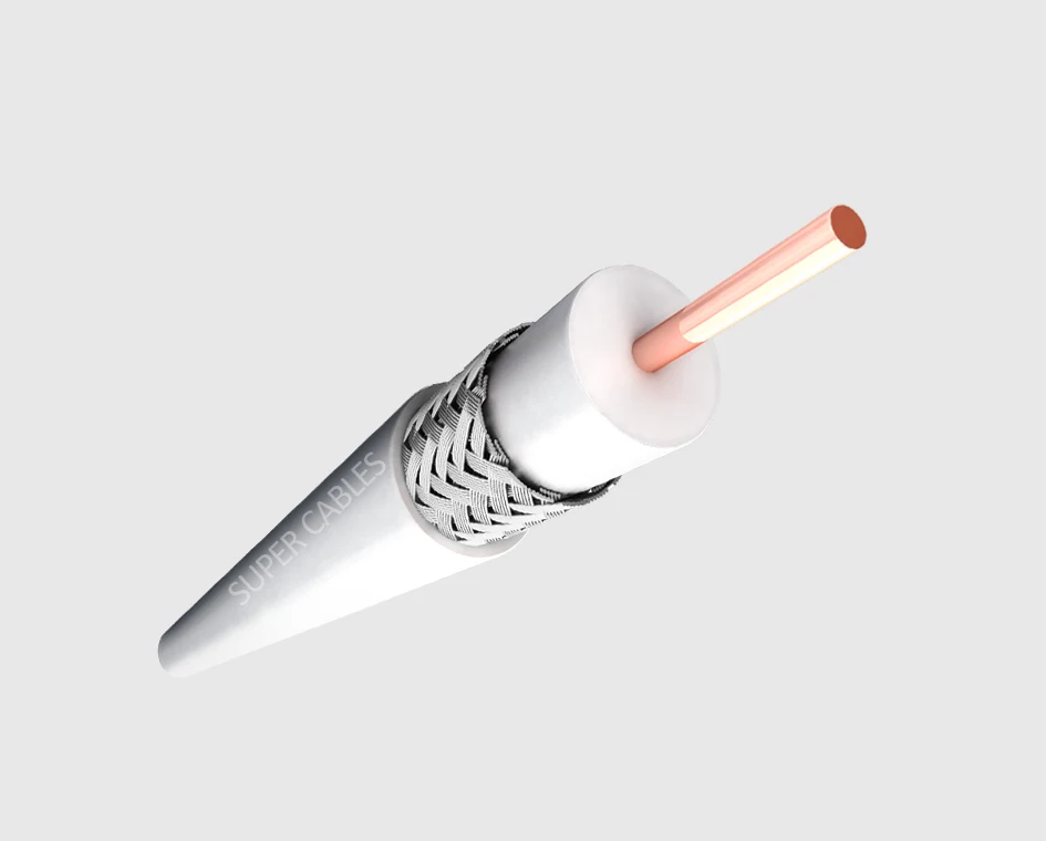 Satellite reception coaxial cable