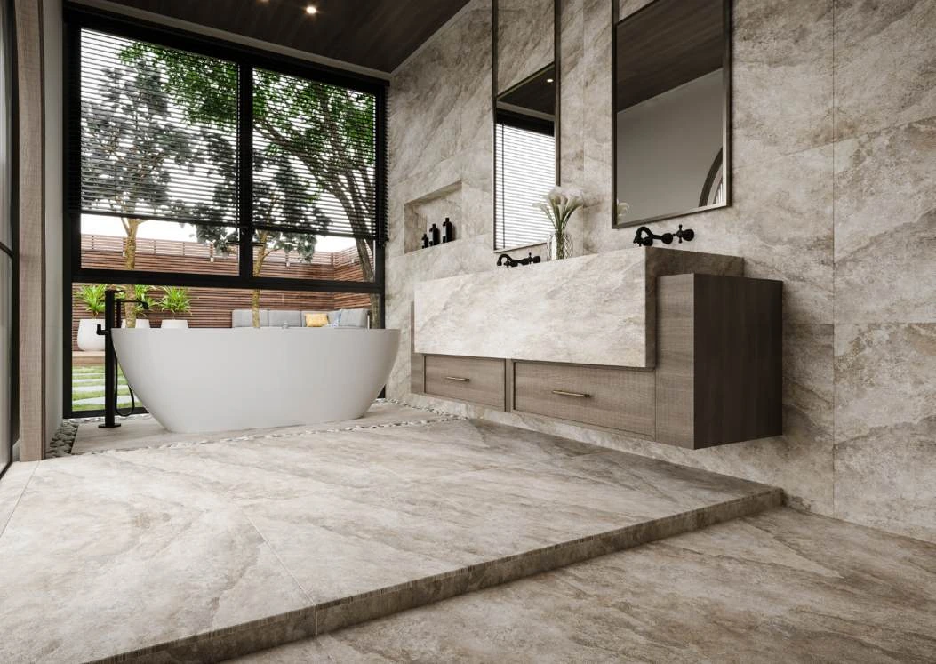 Grès cérame effet pierre — collection de carrelages