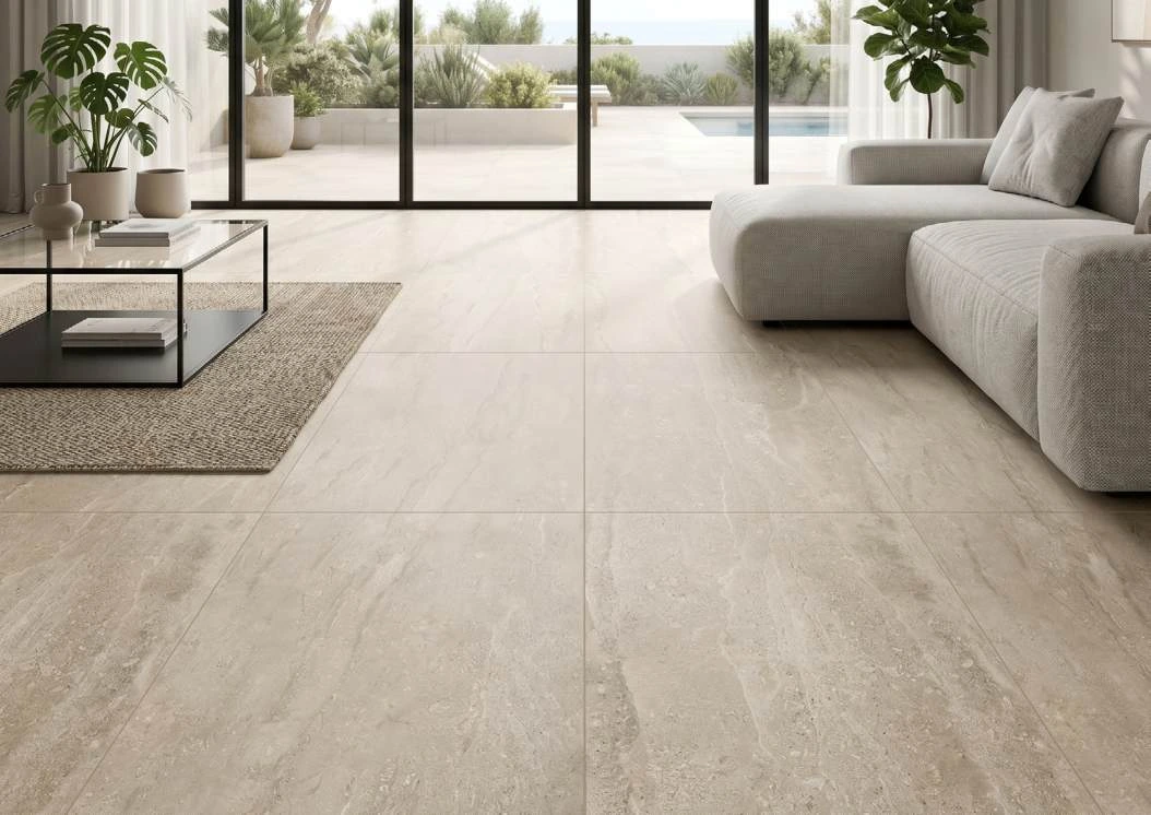 Grès cérame effet travertin — collection de carrelages