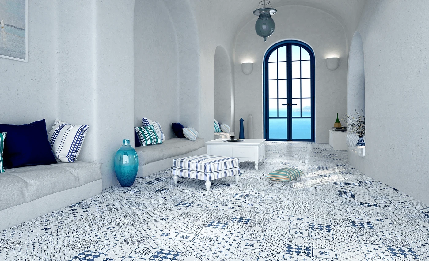 Sidi Bousaïd 15 × 15 cm — Porcelain tile