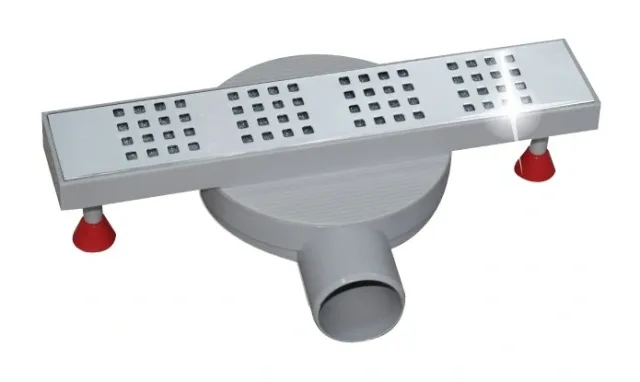 Shower channel drain stainless steel-Slim adjustable L300 square 316L — EJIM JSB1030