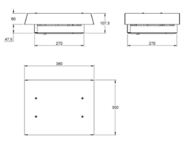 Roof exhaust unit — 520 m3/h – 990 m3/h