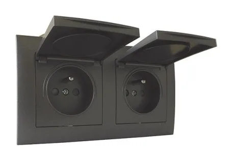 Gamme étanche noir 2+2 modules — SOMEF