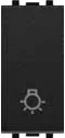 STIEL ALPHA push-button with light symbol carbon black